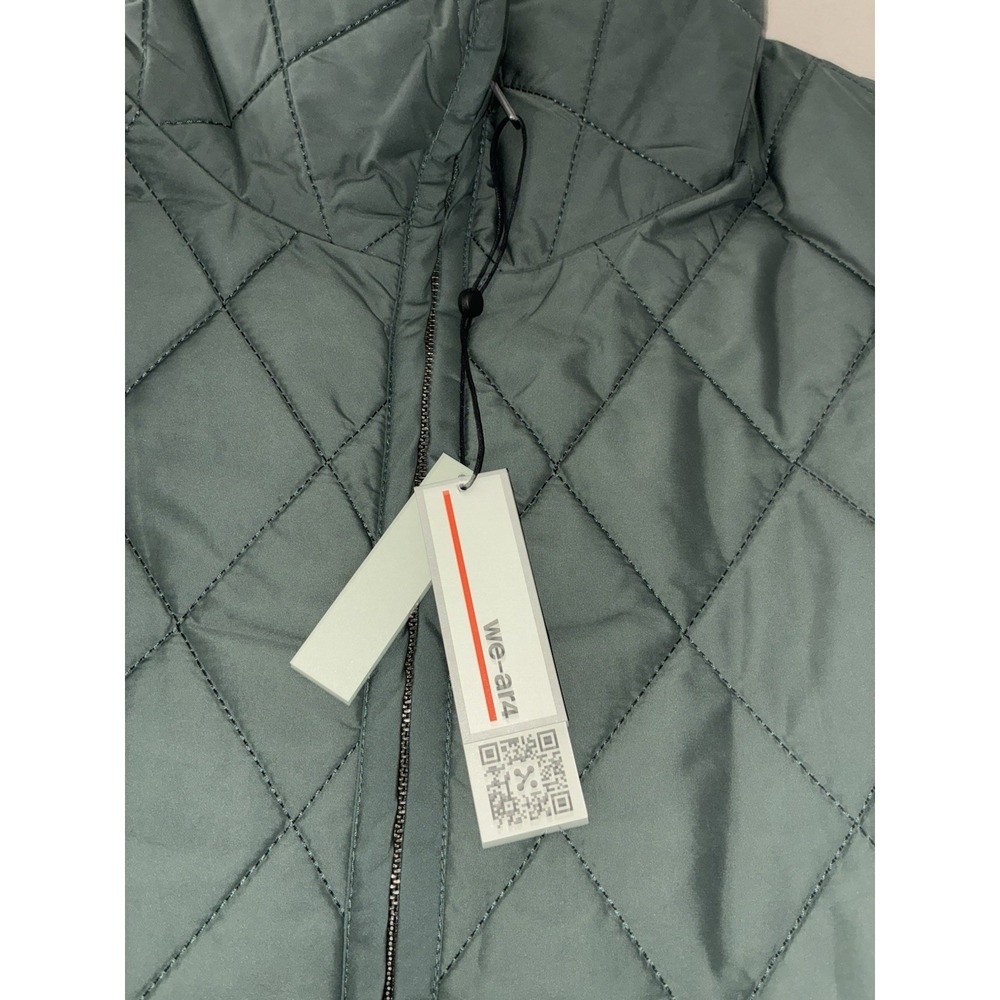 WE-AR4 Reversible Burb Coat S Dark Military Green Limonta Quilted‎ Insulated NEW - Picture 11 of 13